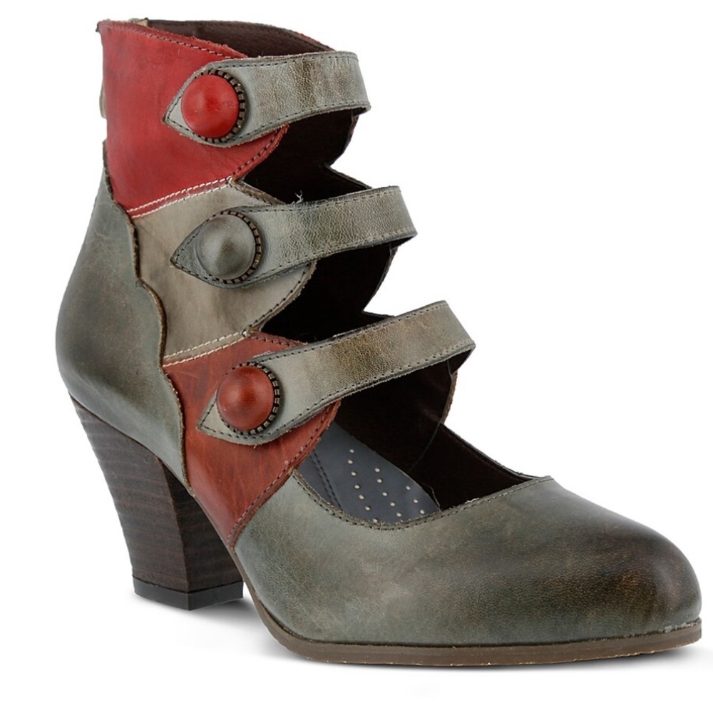 💋NWT Spring Step L’ Artiste Autumn Dark Grey Booties Retro